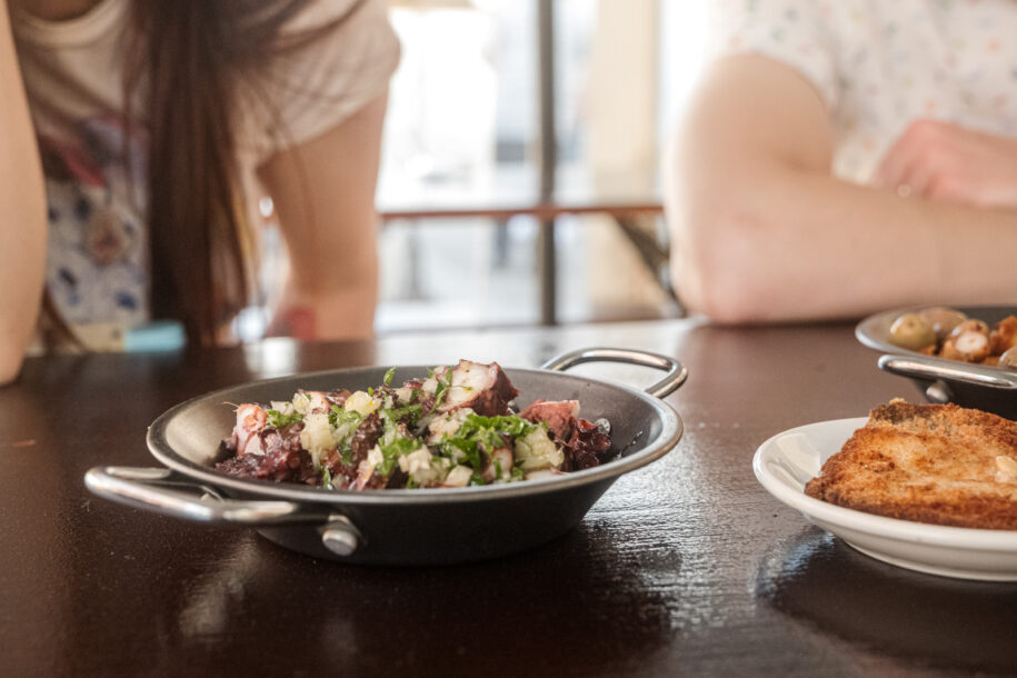 Octopus from Viana do Castelo coast on a plate with sauce